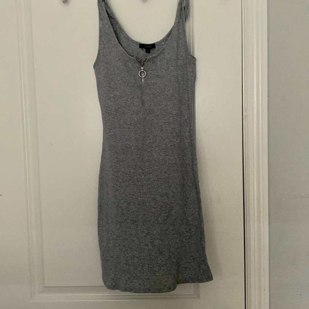 COPY - Gray slim dress. With zipper